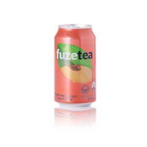 Fuze Tea Peach Can, 12oz, Pack of 12