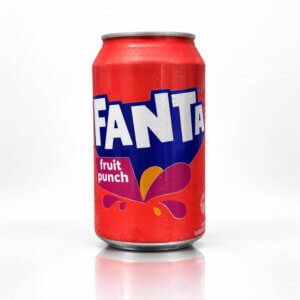 Fanta Fruit Punch Can, 12oz, Pack of 12
