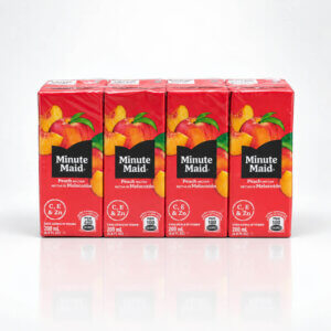 Minute Maid Peach, Tetra Pack, 200 ML, Pack Of 40