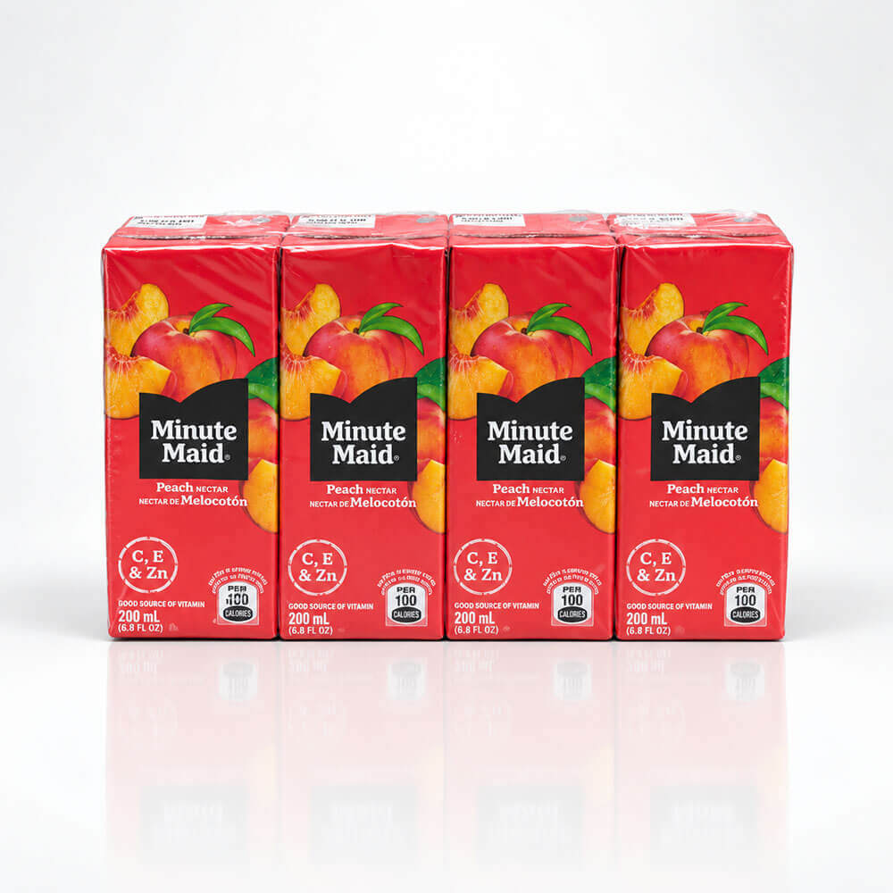 Minute Maid Peach, Tetra Pack, 200 ML, Pack Of 40